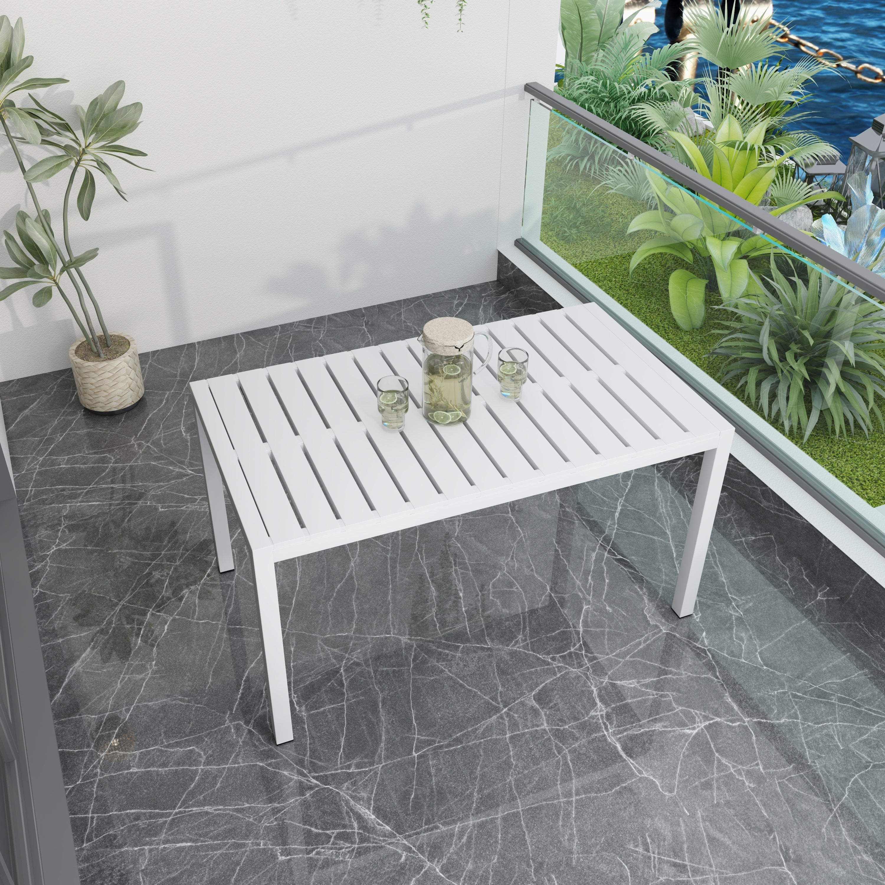 Summer 55 Inch Modern Long Table