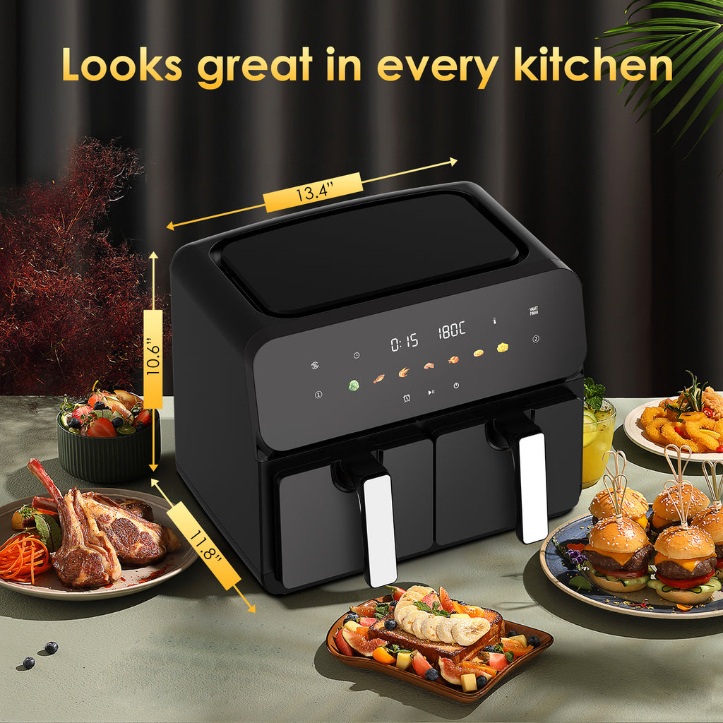 10QT Dual Air Fryer with SyncCook