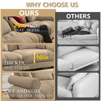 Over Size Modern Two-Seater Sofa with Ottoman, Velvet 2-Seater