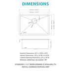 26 Inch Undermount Stainless Steel Kitchen Sink