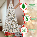 4FT Flocked Christmas Tree with 150 Warm White LED Lights