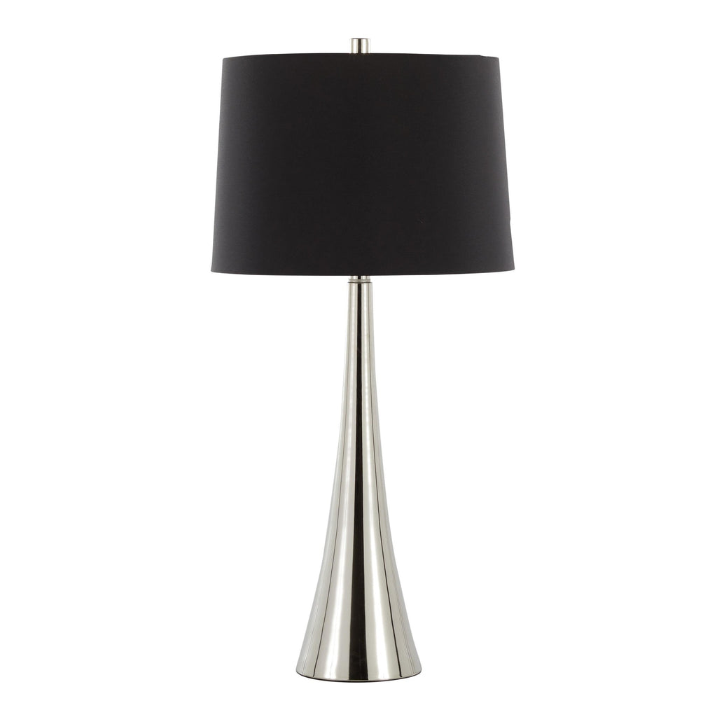 Diana 29" Contemporary Metal Table Lamp in Polished Nickel