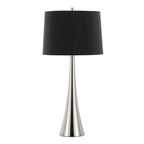 Diana 29" Contemporary Metal Table Lamp in Polished Nickel