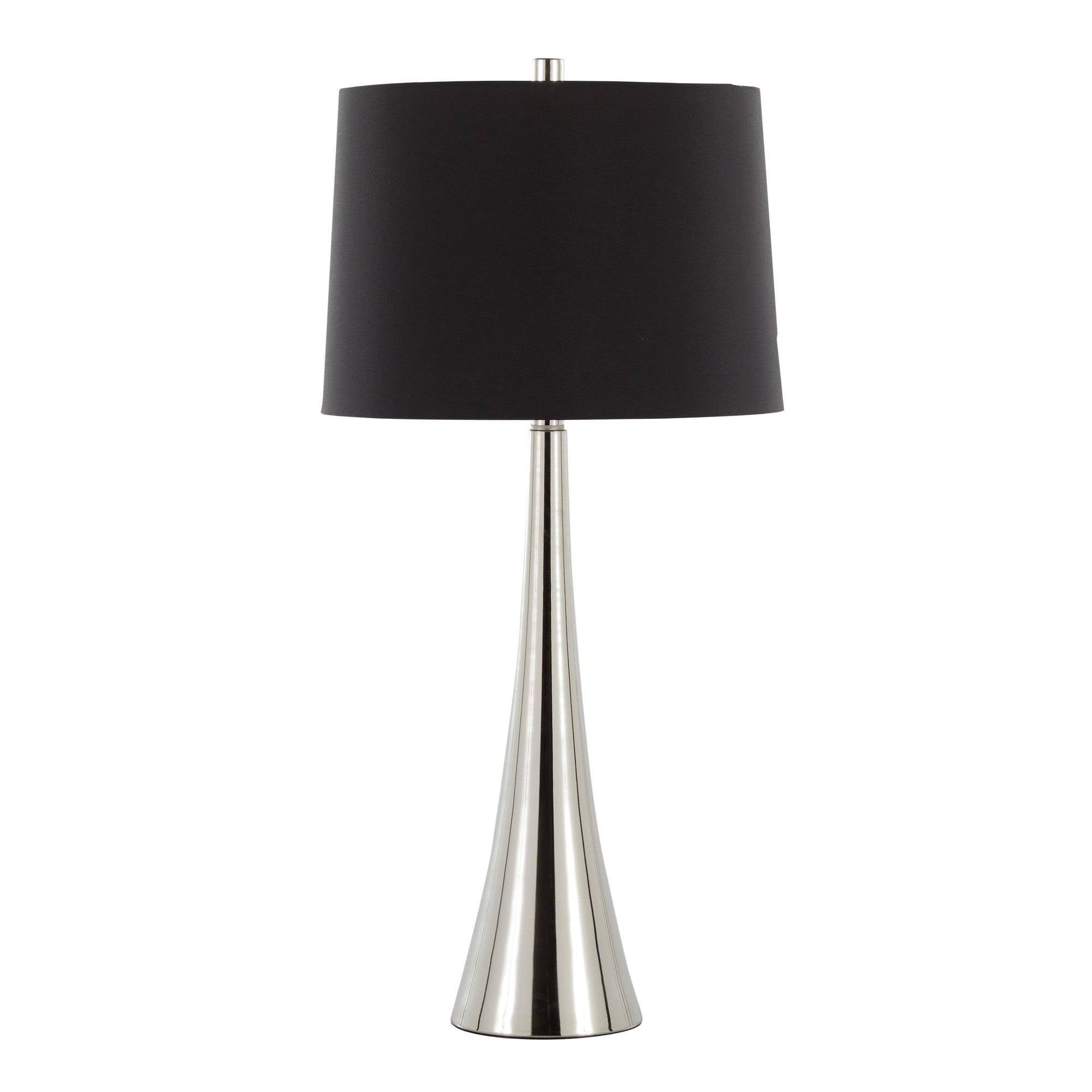 Diana 29" Contemporary Metal Table Lamp in Polished Nickel