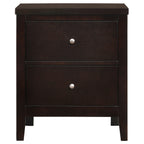 Garrett Cappuccino 2-Drawer Rectangular Nightstand