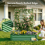 2-in-1 Raised Garden Bed with Trellis - 59" Tall Arch Planter Box