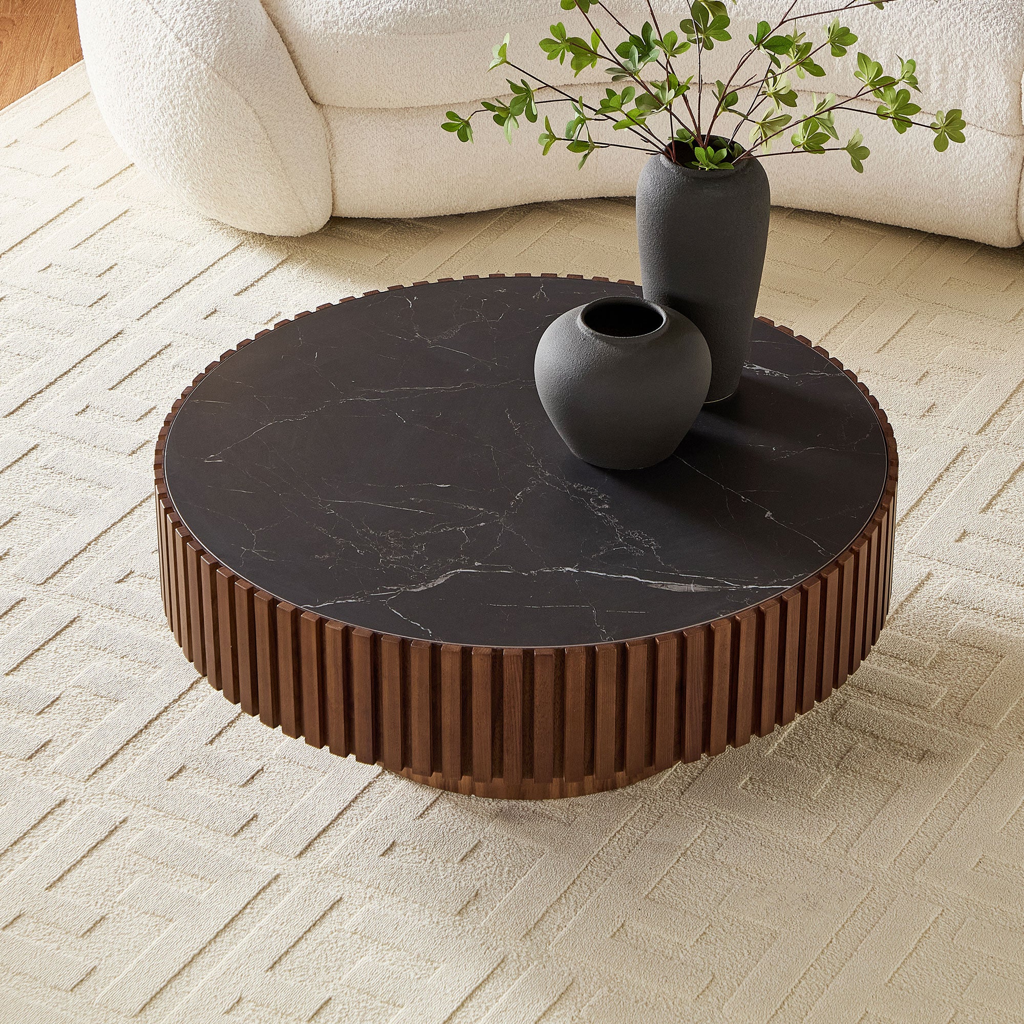 Nesting Round Sintered Stone Coffee Table