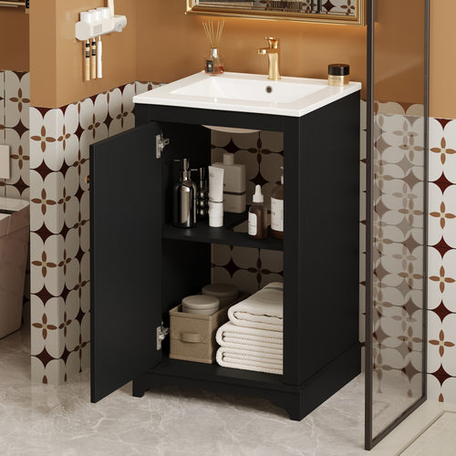 20-Inch Bathroom Vanity with Ceramic Sink