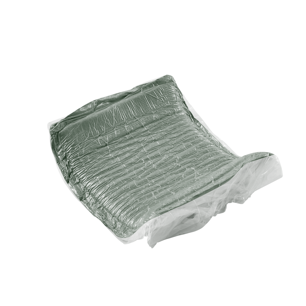Armless Sofa in Velvet Green