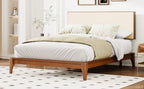 King Size Solid Dry Bamboo Wood 12 Inch Platform Bed