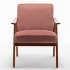 Accent Chair with Velvet Upholstery and Solid Wood Frame