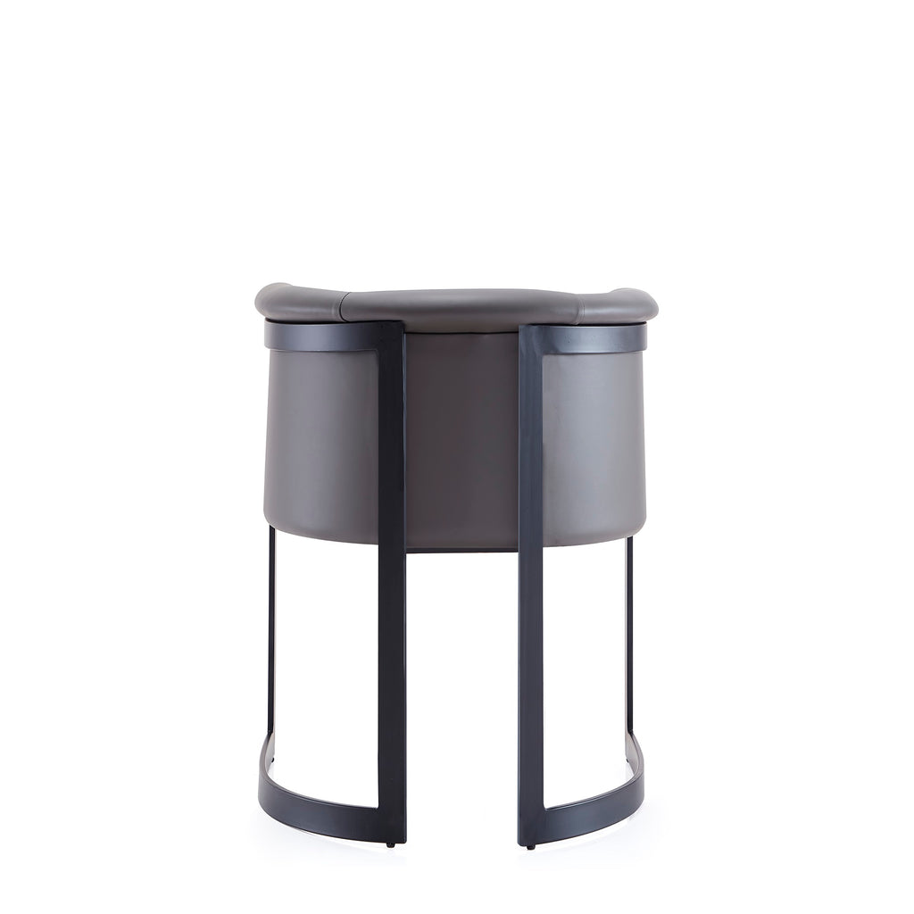 Corso Metal Vegan Leather Dining Chair in Graphite