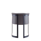 Corso Metal Vegan Leather Dining Chair in Graphite