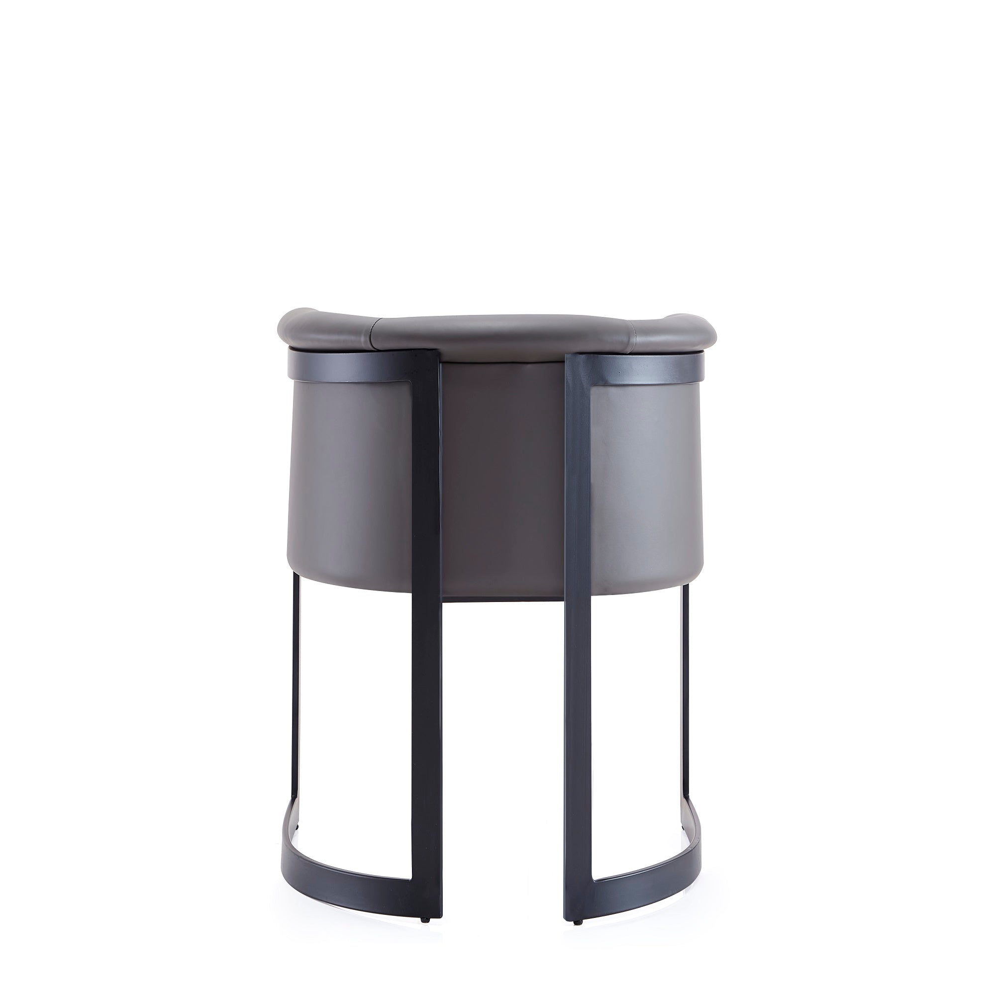 Corso Metal Vegan Leather Dining Chair in Graphite