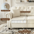 41.3" Upholstered Velvet Sofa with Nailhead Trim