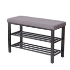 Shoe Bench with Cushion and Storage