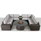 6-Person Wicker Patio Seating Group with Cushions – No Assembly Required