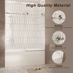 Frameless Shower Door 56-60" W x 60" H