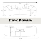 Curved Four Seater Sofa