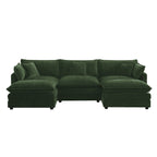 U-Shaped Sectional Sofa w/Reversible Footrest