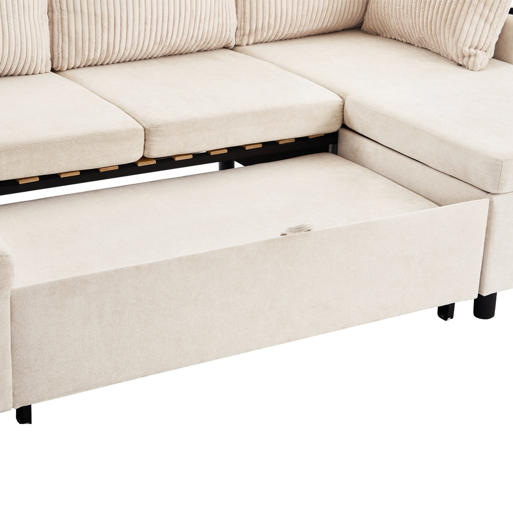 113.4" Sectional Sofa Pull-out Sofa Bed