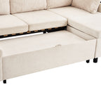 113.4" Sectional Sofa Pull-out Sofa Bed