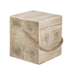 Outdoor Wood Grain Square MGO Side Table