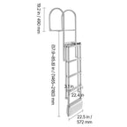 Retractable Dock Ladder - 5 Steps, Aluminum Alloy