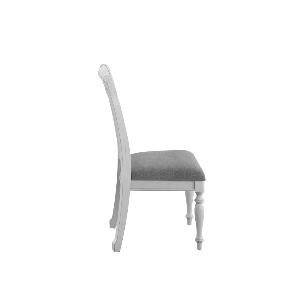 Gray Slat Back Dining Chairs, Set of 2