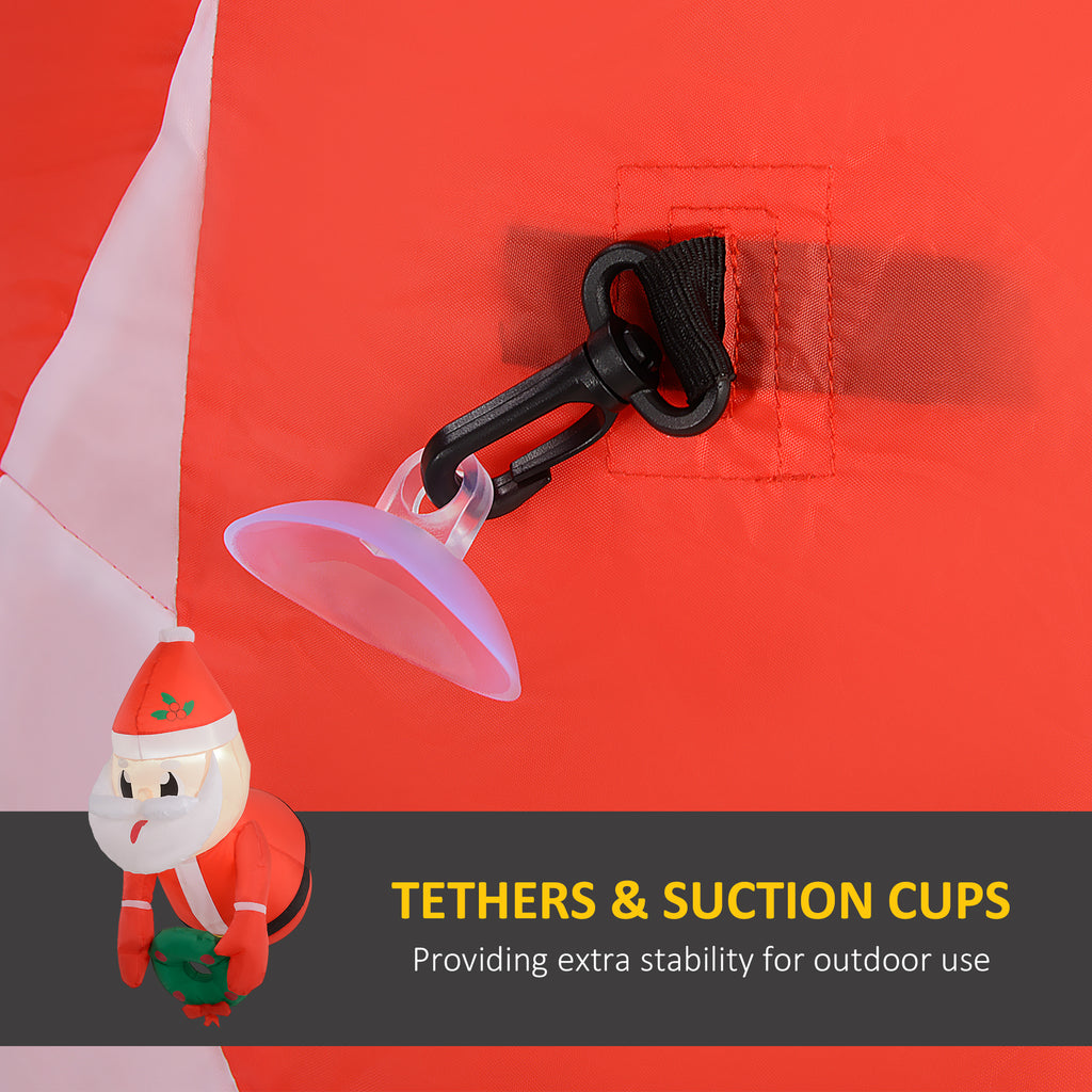 Outsunny 3.4' Christmas Inflatables Hanging Santa Claus