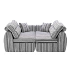 Woven Chenille Striped Compression Sofa
