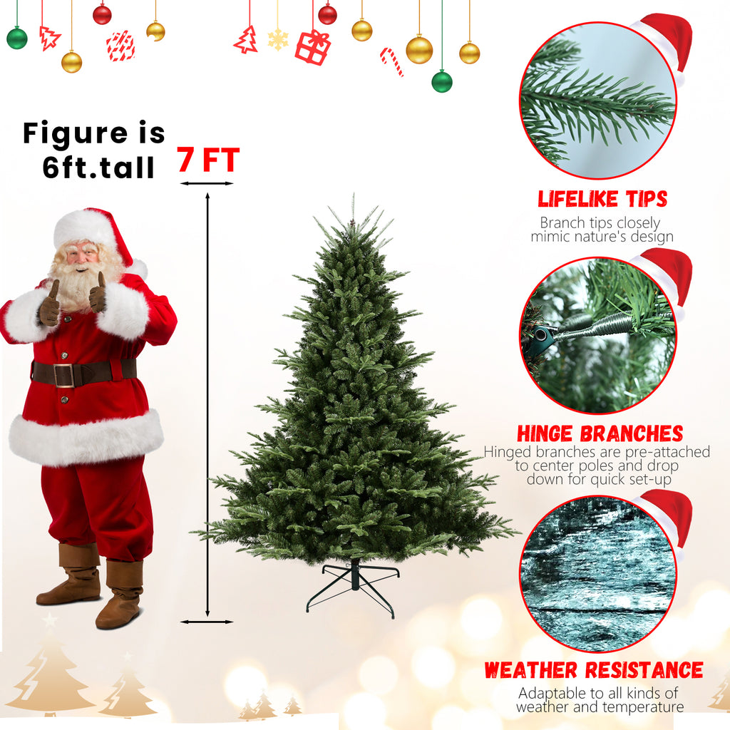 Full-Shaped 7.5FT Christmas Tree with 2441 Tips