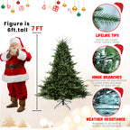 Full-Shaped 7.5FT Christmas Tree with 2441 Tips