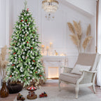 6ft Pre-Lit Artificial Christmas Tree with 380 Warm White Lights