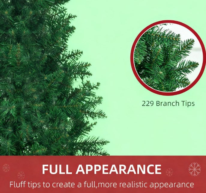 Artificial Half Christmas Tree with Auto Open Steel Base