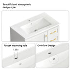 30" White Bathroom Vanity with Abundant Storage