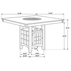 Tolland Cappuccino 1-Door Storage Counter Height Dining Table