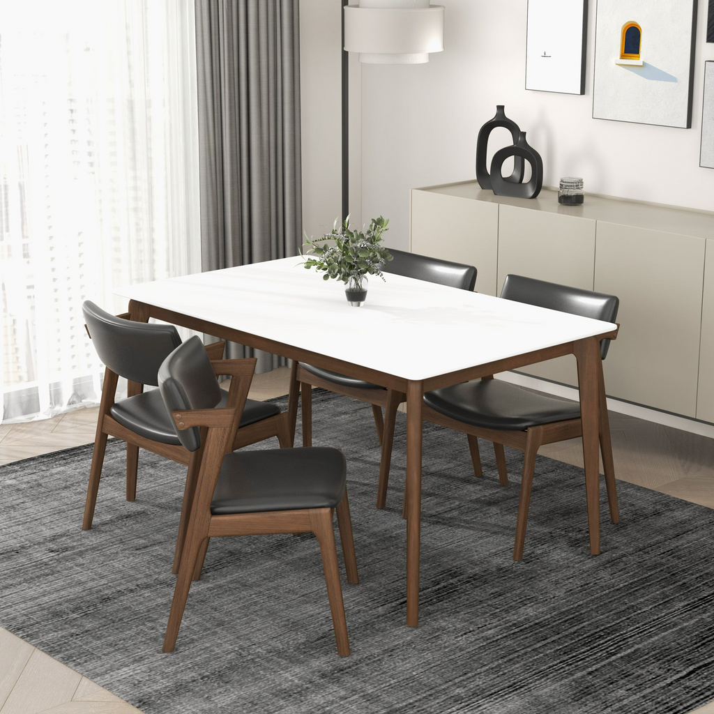 Edwin Mid Century Modern Kitchen Dining Chair (Set of 2)