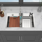 31.5" Drop In Waterfall Kitchen Sink
