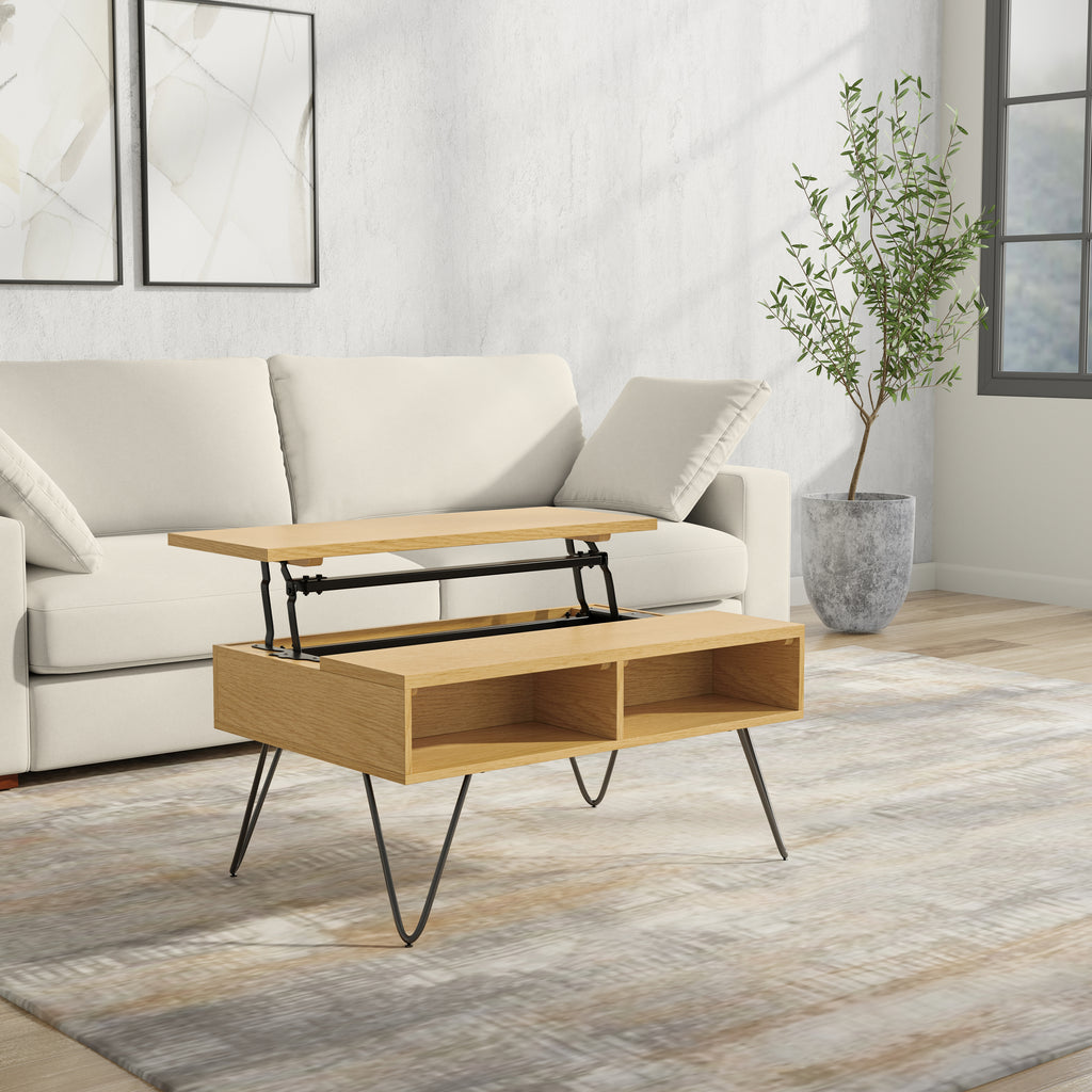 Hunter 36 Inch Wide Solid Wood Small Lift Top Coffee Table