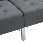 Convertible Sofa Bed in Dark Linen