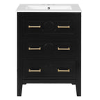 24'' Bathroom Vanity with Ceramic Sink Combo
