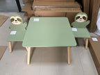 Kids Table and Chair Set with Cute Sloth Chairs