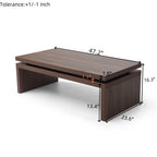 Wood Coffee Table, Mid Century Modern Farmhouse Wooden Coffee Tables for Living Room