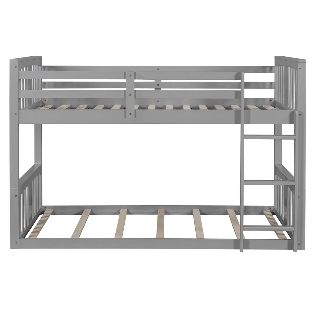 Twin Over Twin Bunk Bed with Ladder