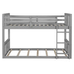 Twin Over Twin Bunk Bed with Ladder
