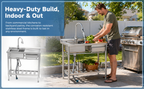 Stainless Steel Utility Sink, Freestanding Sink 3