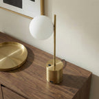Ethereal Modern Small Brass Table Lamp