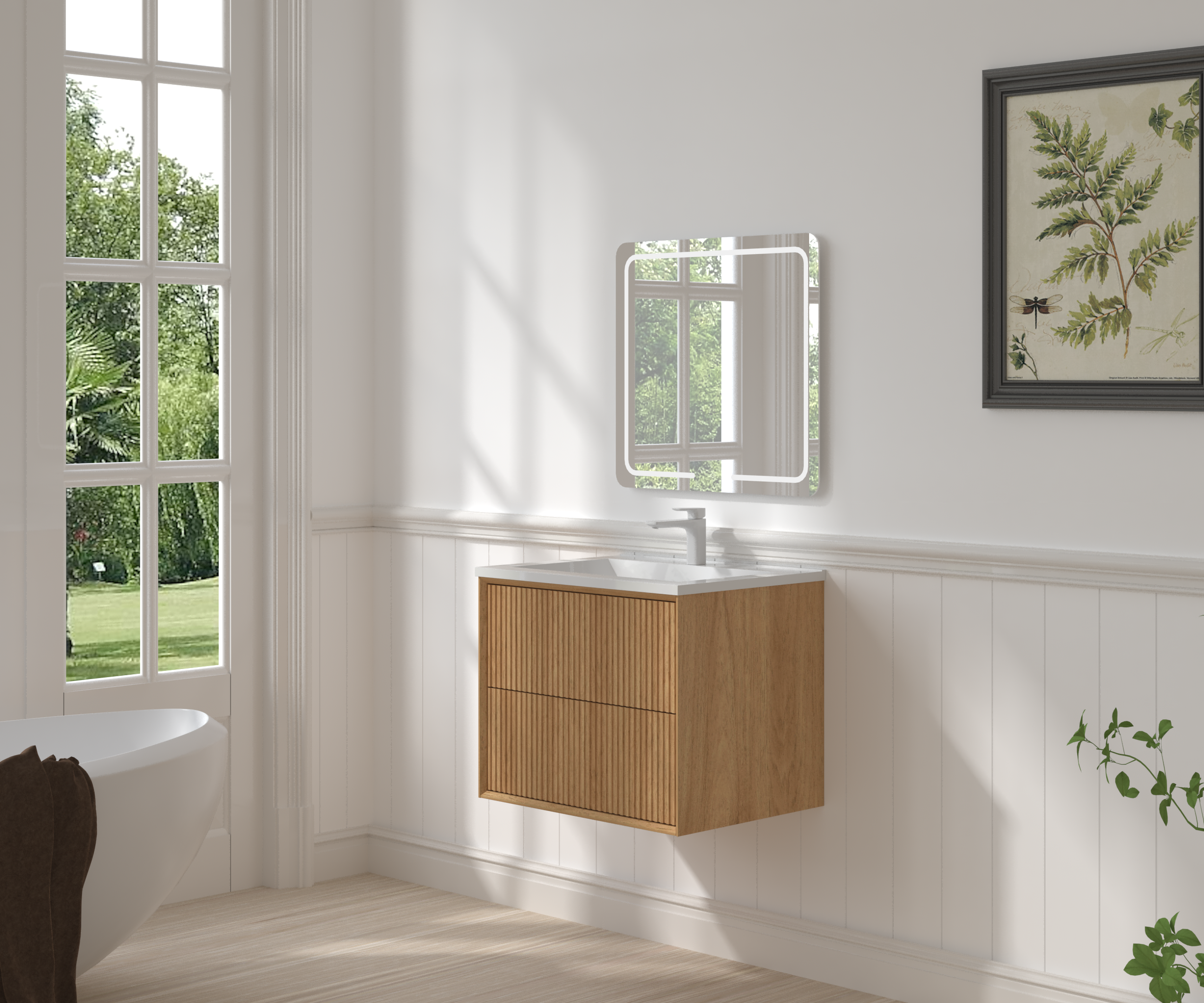 24'' Floating Bathroom Vanity Set