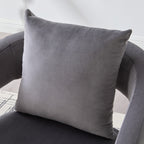 Modern Upholstered Velvet Open Back Accent Chair